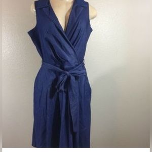 Shelby & Parker Denim Blue color pleated dress size 8